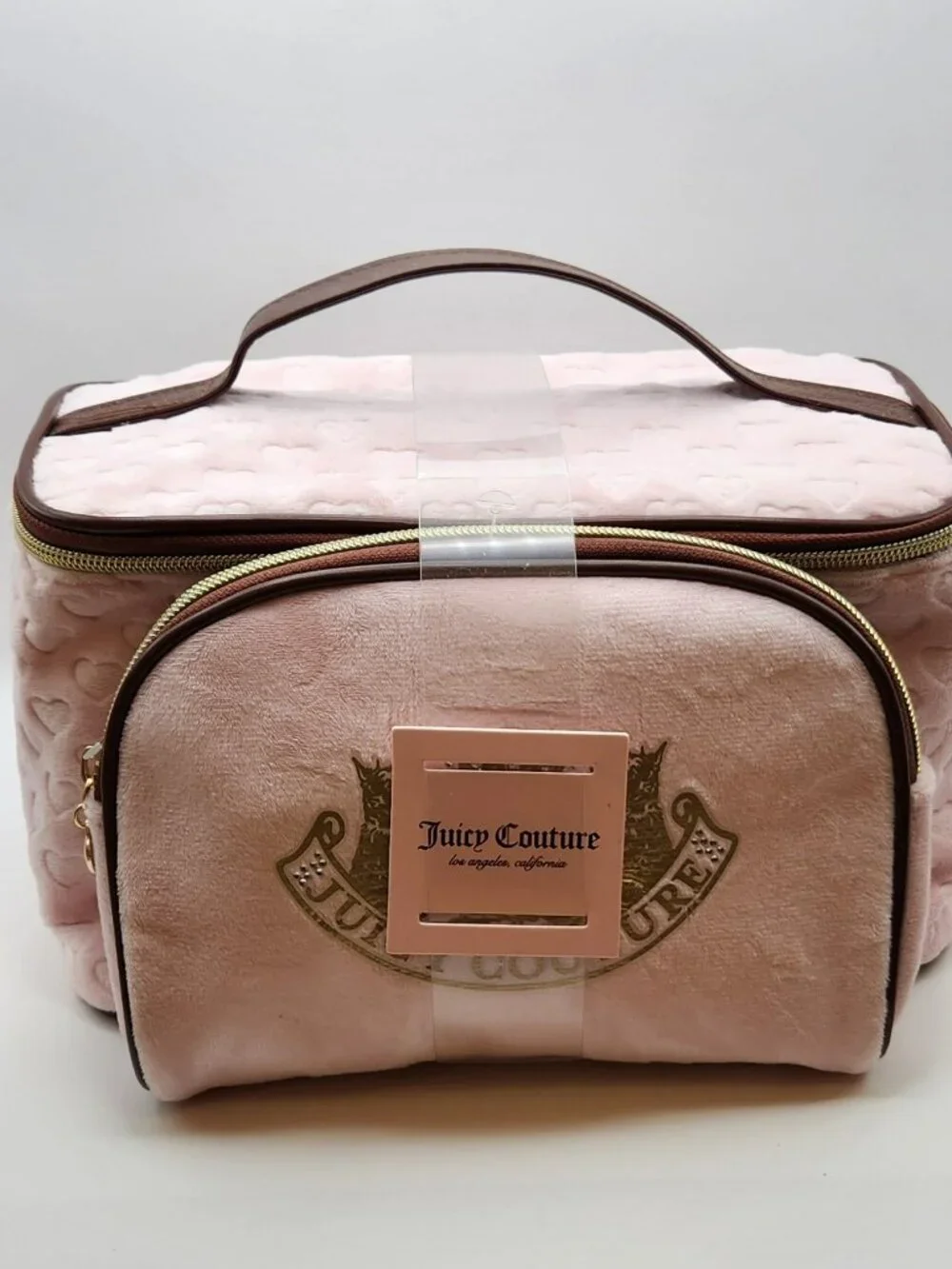 Juicy Couture large & small cosmetic bags pink NWT